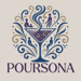 Poursona logo with light background